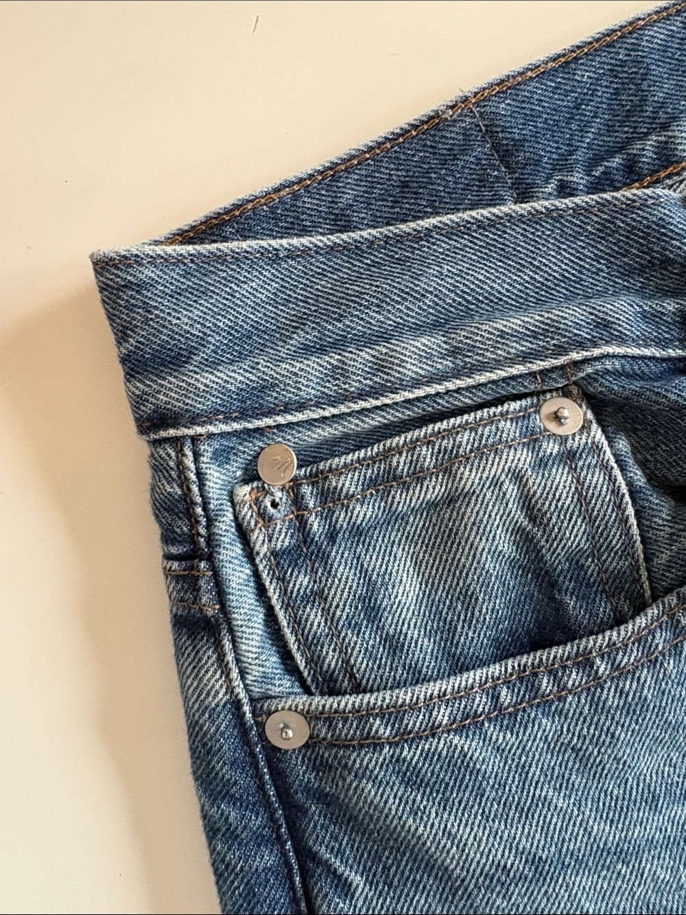 Madewell Low-Slung Straight Leg Jeans in Medium Blue Wash - Picture 5 of 6